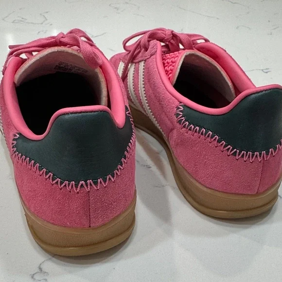 Adidas Gazelle Bold Pink and Green Shoes - Picture 4 of 7